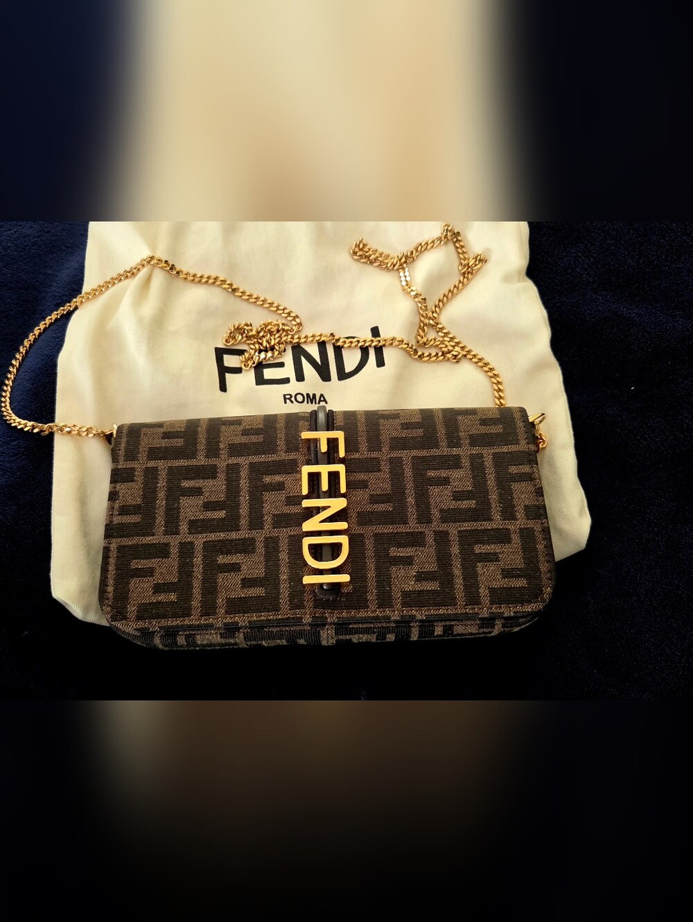 Authentic Fendi baguette w chain. - Picture 3 of 4